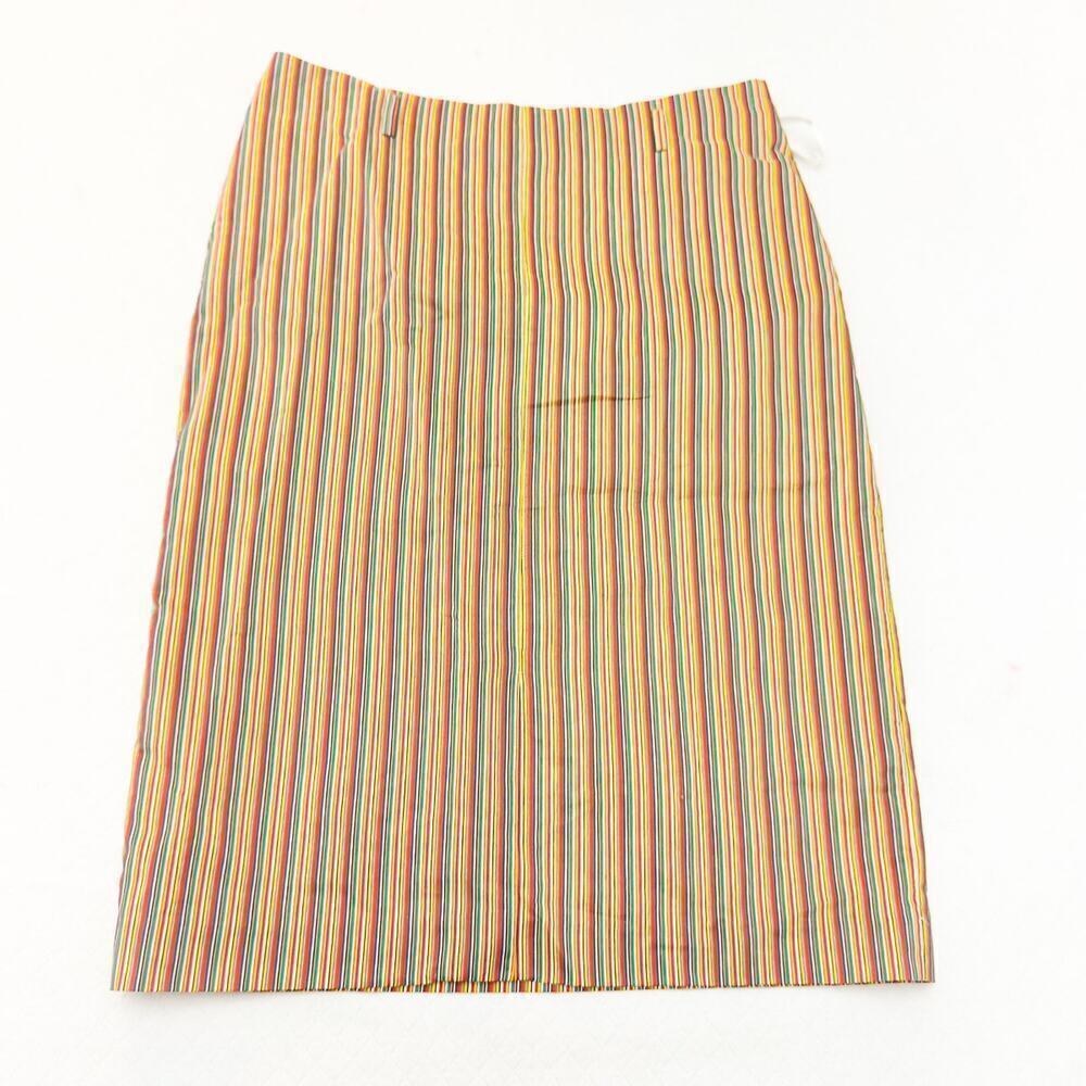 MAG Silk Striped Pencil Skirt Silk Cotton Blend Size 6